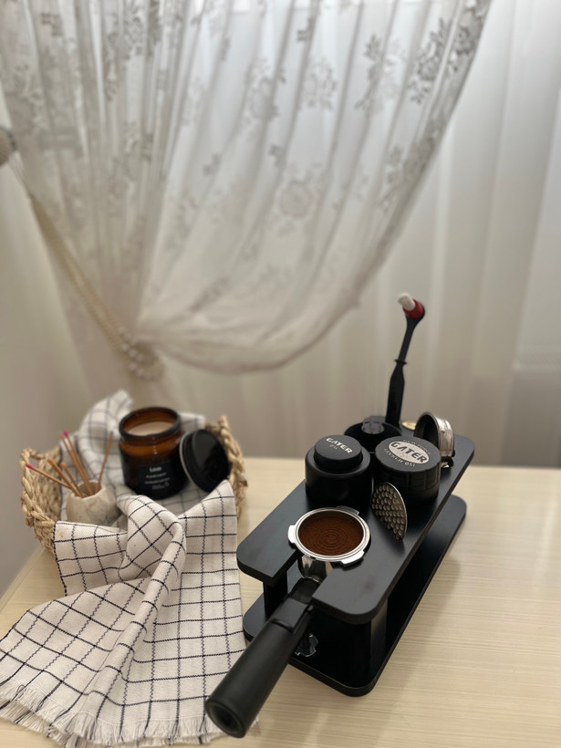 ست تجهیزات بارگرم با استند چوبی مستطیلی