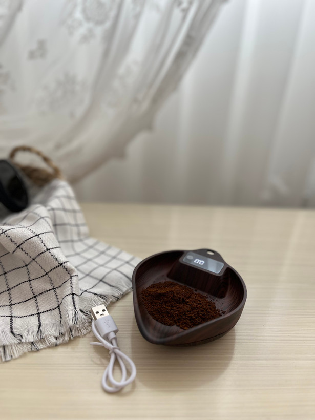 ترازو قهوه شارژی طرح چوب