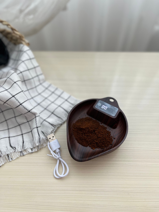 ترازو قهوه شارژی طرح چوب