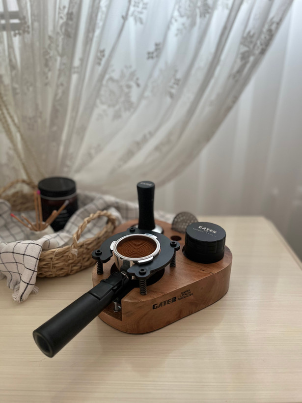 ست مثلثی تجهیزات قهوه سایز ۵۱ با استند چوبی