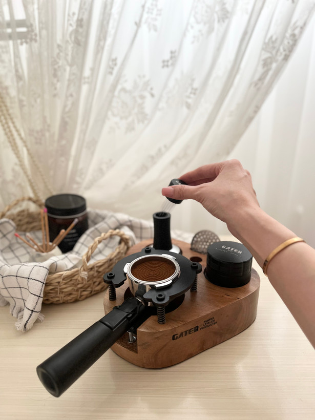 ست مثلثی تجهیزات قهوه سایز ۵۱ با استند چوبی